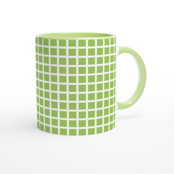 Tasse kariert - grün/weiß, verschiedene Farben