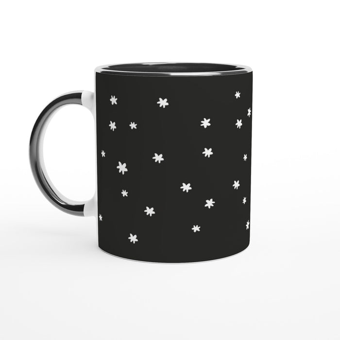 Tasse mit Sternenhimmel - schwarz/weiß, verschiedene Farben
