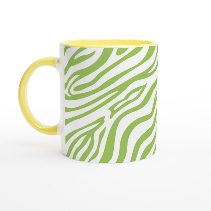 Tasse mit Zebramuster - grün/weiß, verschiedene Farben