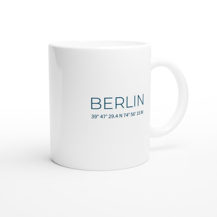 Tasse Berlin Koordinaten - BERLIN, ozeanblau