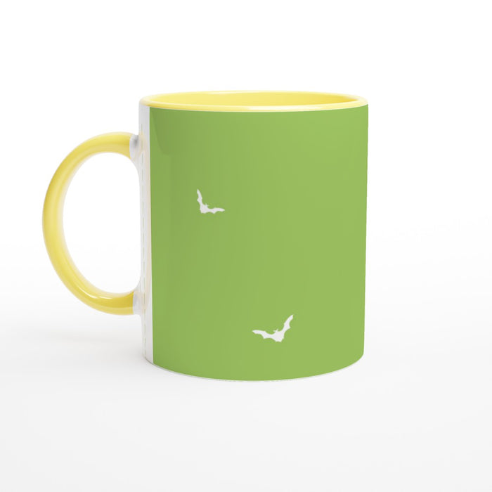 Tasse mit Fledermäusen - grün/weiß, verschiedene Farben