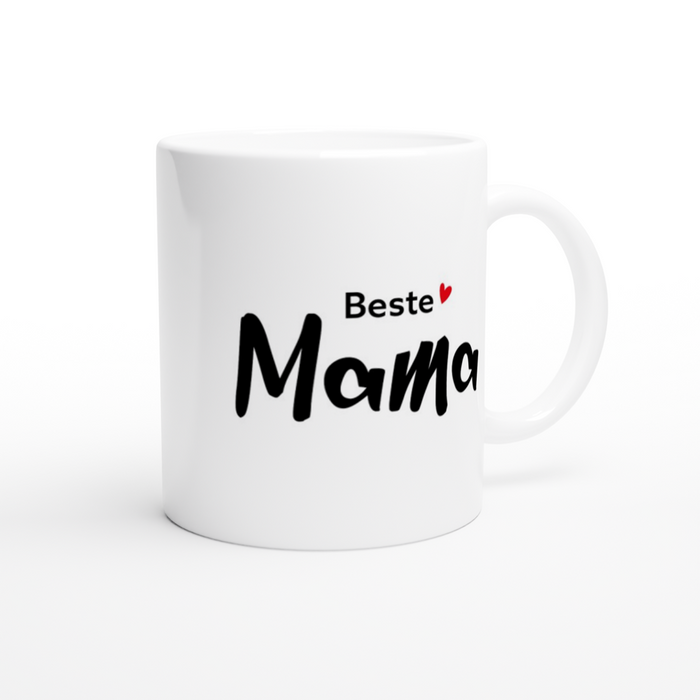 Tasse Beste Mama mit Herz - rot