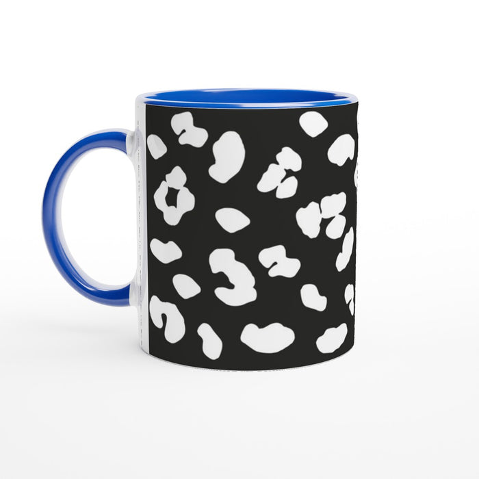 Tasse mit Leopardenmuster - schwarz/weiß, verschiedene Farben