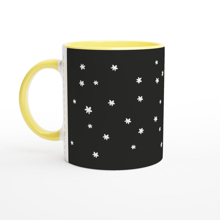 Tasse mit Sternenhimmel - schwarz/weiß, verschiedene Farben