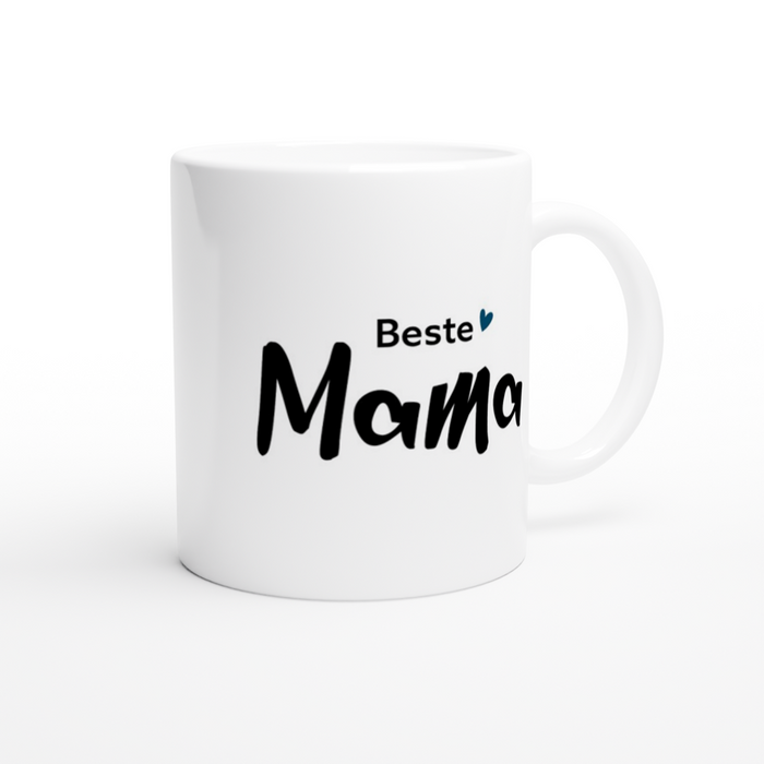 Tasse Beste Mama mit Herz - ozeanblau