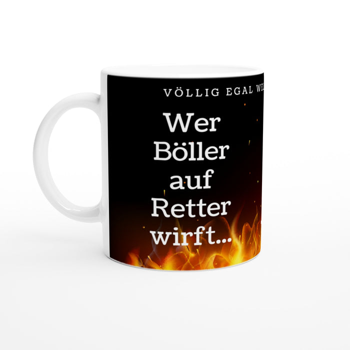 Feuerwehr-Tasse: Wer Böller auf Retter wirft...
