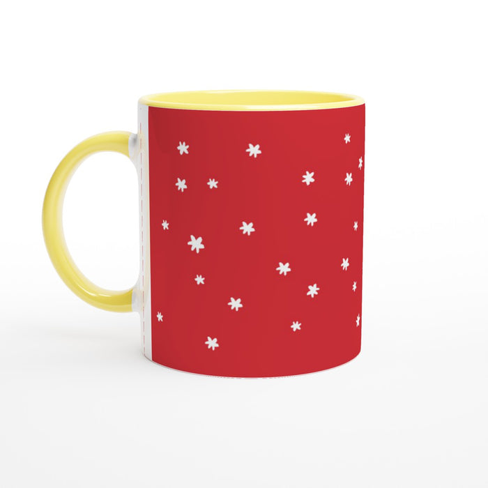 Tasse mit Sternenhimmel - rot/weiß, verschiedene Farben